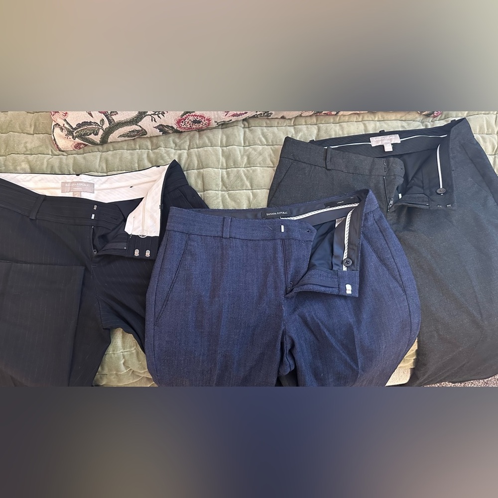 3 pair- Banana Republic lined Suit pants